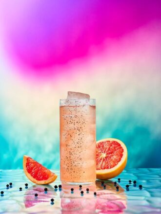 Grapefruit (Alcohol) Patron Reposado Tequila l Grapefruit l Black Pepper l Aperitifs l Seasn Light l Soda Water 
