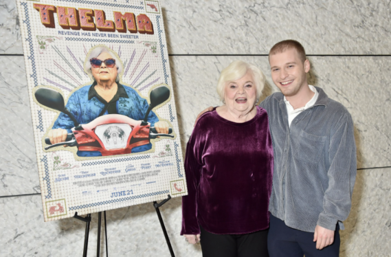 (Photo credit: Gregg DeGuire/JanuaryImages) (LOS ANGELES, CA - MAY  21: (L-R) June Squibb and Fred Hechinger attend the THELMA screening at CAA on Tuesday, May 21, 2024 in Los Angeles, CA)