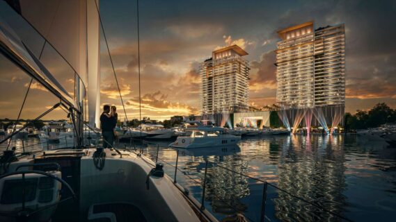 Legacy Harbour Marina in Fort Myers to Be Redeveloped After Hurricane Ian. New Dock Systems, Expanded Infrastructure, and 131 SlipsPlanned in Partnership with Bellingham Marine. Photo credit: Michael Graves & Associates