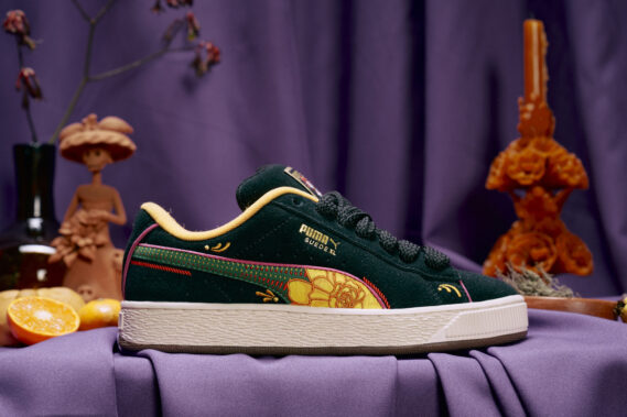 Shop the new Puma Suede XL Día de Muertos Style with marigold stitching creating a bold and elevated look. Exclusive at WSS.