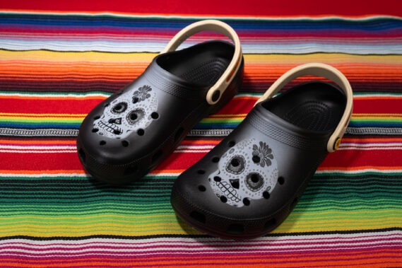 Celebrate Día de los Muertos in the iconic clog with a fun skull graphic. Shop the new Crocs Día de Muertos clogs at WSS.