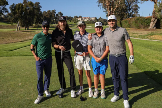 st Place Team (from left):Ben Silverman, Rhett McLaughlin, Miles McConnell, Meyer Silverman and Rob Leff at the 25th Emmys Golf Classic presented by the Television Academy Foundation at the Riviera Country Club on Monday, Oct. 6, 2025, in Los Angeles. (Photo by Mark Von Holden/Invision for the Television Academy/AP Content Services)
