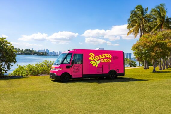 Banana Daddy’s new ice cream truck will be on-site at NADA during Miami Art Week, serving a preview of their banana-based soft serve, baked treats, and iced coffees. Credit: Banana Daddy