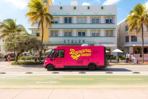 Banana Daddy’s new ice cream truck will be on-site at NADA during Miami Art Week, serving a preview of their banana-based soft serve, baked treats, and iced coffees. Credit: Banana Daddy