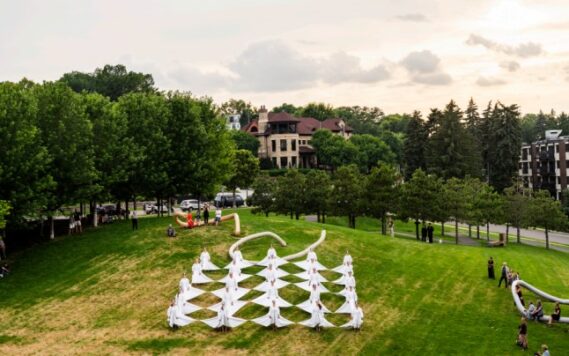 Eduardo Navarro: Cloud Museum (documentation view), performed July 25, 2025 at the Walker Art Center, Minneapolis as part of the exhibition, “Ways of Knowing”. Photo by Kameron Herndon, courtesy Walker Art Center, Minneapolis.