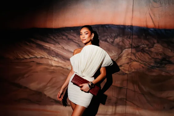 Actress Shay Mitchell brought star power and elegance to an exclusive dinner celebrating Alex Prager in partnership with The Cultivist. The glamorous event captivated Miami’s art scene during Art Week, with Mitchell’s presence elevating the sophisticated gathering.Photo credit: Lexie Moreland/WWD via Getty Images.