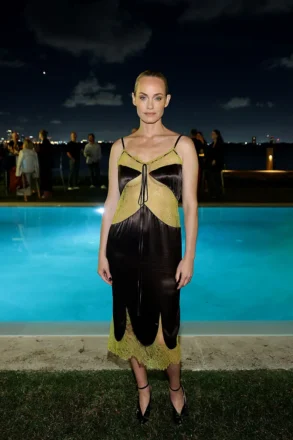 Supermodel Amber Valletta made a stunning entrance at the Art Basel Miami kickoff party, setting the tone for one of the year's biggest art events. Her presence added glamour to the exclusive celebration, marking the start of Miami’s vibrant art week.Photo credit: Dimitrios Kambouris/Getty Images for W Magazine.