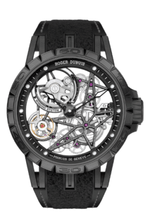 Carmelo Anthonymade an appearance on NBA on NBC wearing a Roger Dubuis Excalibur Spider
Pirelli Black DLC Titanium 45mm. Photo Credit: Instagram//
@carmeloanthony ;
 Photo Credit: Roger Dubuis