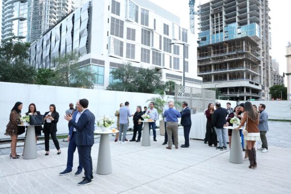 On Tuesday, December 2, Naftali Group welcomed guests to JEM Private Residences’ sales gallery for an exclusive Art Basel preview of its newest installation. The evening featured an exclusive look at JEM Private Residences’ custom-built “JEM,” created to honor and celebrate Miami’s art scene, and guests witnessed the installation’s ascent into the Miami skyline while enjoying hors d’oeuvres and cocktails. The moment was a true fusion of art, architecture and design, underscoring Naftali Group’s commitment to innovation. (Credit: BFA)