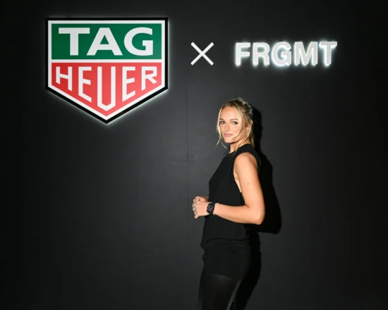 Paris Hilinski at the Tag Heuer x Fragment Carrera Chronograph launch party on Dec. 3, 2025. Photography by Madison Voelkel/BFA.com. Courtesy of Tag Heuer.