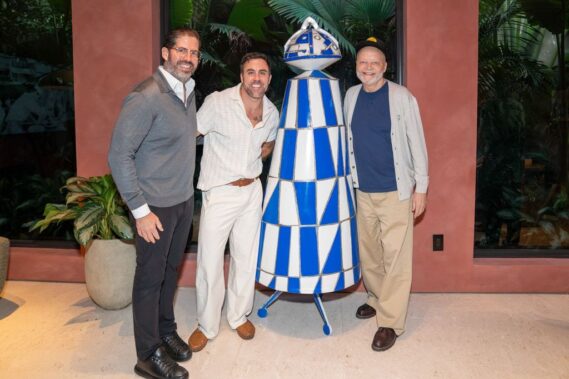 Artist Marcel Dzama at Jean-Georges Miami Tropic Residences Sales Gallery