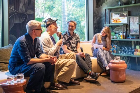 Artist Marcel Dzama at Jean-Georges Miami Tropic Residences Sales Gallery