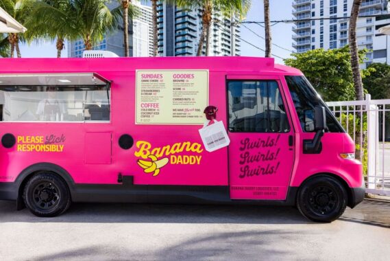 “Come to Daddy: Miami’s newest premium soft-serve concept, Banana Daddy, made its Art Week debut at NADA, proving dessert can be better-for-you and downright naughty with scratch-made banana and coconut-based swirls.”Photo Credit: Banana Daddy