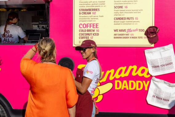 “Come to Daddy: Miami’s newest premium soft-serve concept, Banana Daddy, made its Art Week debut at NADA, proving dessert can be better-for-you and downright naughty with scratch-made banana and coconut-based swirls.”Photo Credit: Banana Daddy