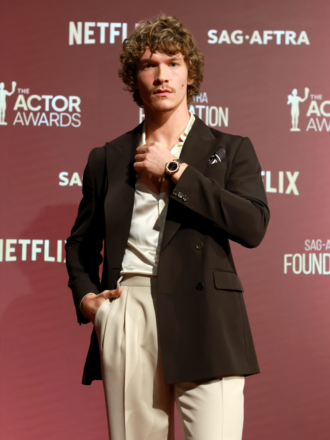 Connor Storrie Wears the Hublot Classic Fusion King Gold 38mmPhoto by Matt Winkelmeyer/Getty Images; Photo by Hublot