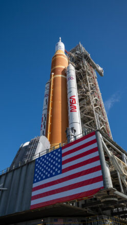 NASA’s SLS (Space Launch System) and Orion spacecraft rolled out of the Vehicle Assembly Building at the agency's Kennedy Space Center in Florida on Saturday, Jan. 17, 2026 in preparation for the Artemis II mission. Credit: NASA/Brandon Hancock
