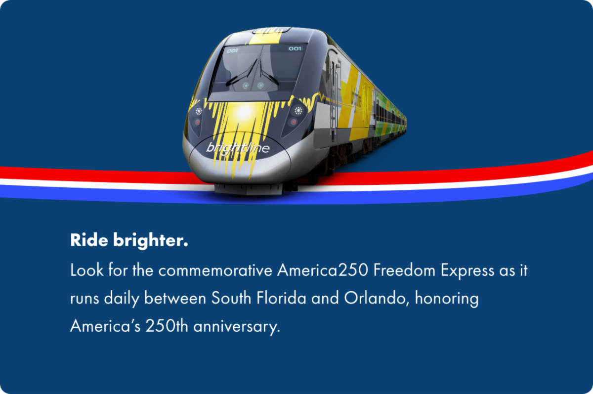 Brightline Debuts America 250 Train to celebrate the Nation’s upcoming ...
