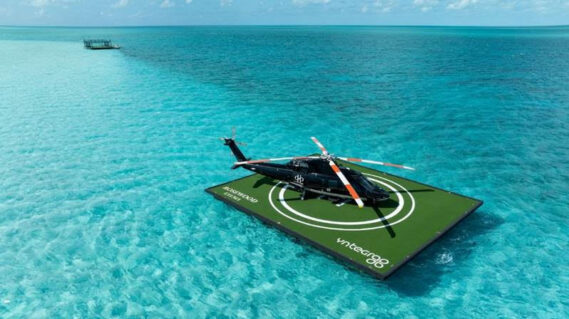 Credit: Floating Helipad by Yntegra Group. Photography: WildBlue