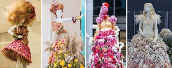 Displays from past Fleurs de Villes exhibitions. Photo Credit: Fleurs de Villes