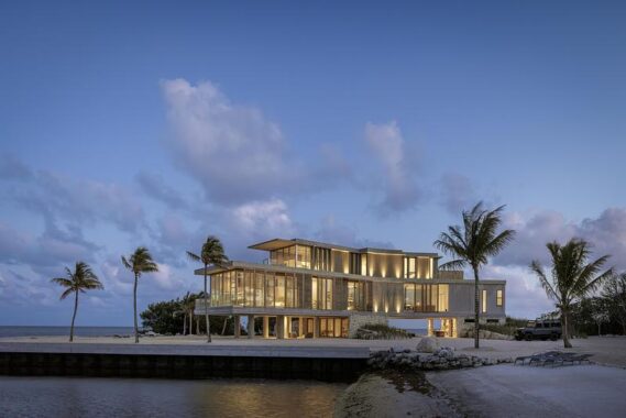 The Van der Vlugt Residence partially engages a pre-existing berm along a relatively untouched stretch of coastline.Photo credit: Ryan Lester, Architecture Sarasota