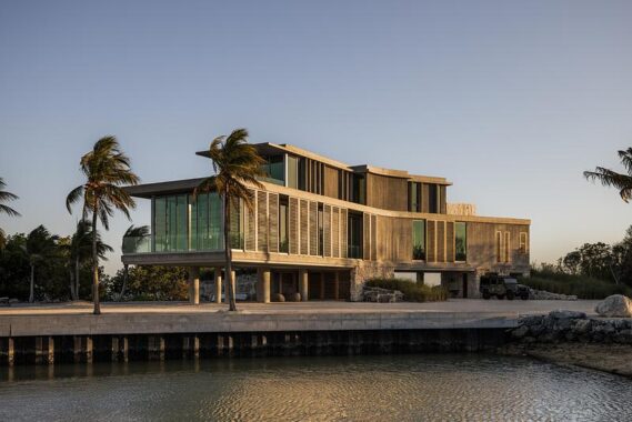 The Van der Vlugt Residence partially engages a pre-existing berm along a relatively untouched stretch of coastline.Photo credit: Ryan Lester, Architecture Sarasota