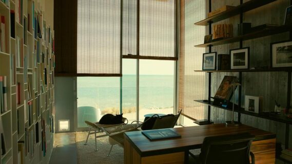The home office provides a calming and soothing space for work and relaxation.Photo credit: Ryan Lester, Architecture Sarasota