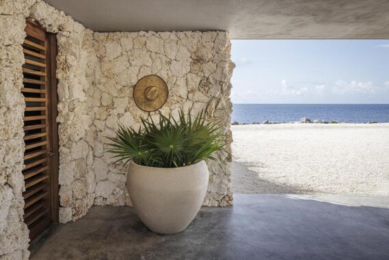 A breezeway or "outdoor foyer" acts as the home's main entrance.Photo credit: Kris Tamburello