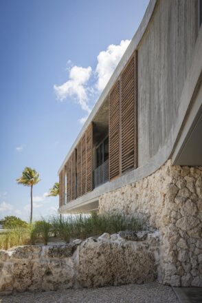 Wood slats offer extra protection against hurricane force winds.Photo credit: Kris Tamburello