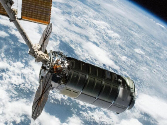 Northrop Grumman’s Cygnus XL cargo spacecraft, loaded with more than 11,000 pounds of science and supplies for Expedition 73, is seen grasped by the International Space Station’s Canadarm2 after its capture on Sept. 18, 2025, as both spacecraft orbited 257 miles above Tanzania. Credit: NASA