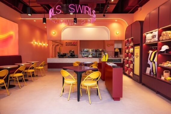 The Banana Daddy storefront is designed to become a go-to Midtown destination for locals and visitors looking to indulge, hang out, and enjoy Miami’s newest sweet escape.(Photo credit: Jordan Frey Photography)