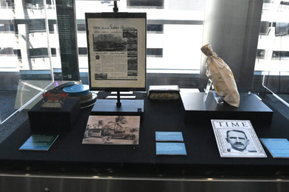 One of the displays within Master of the Air, Builder of Dreams: Glenn Curtiss in South Florida.