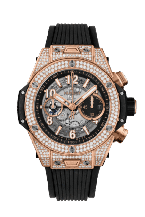 Chris Pratt Wears the Hublot Big Bang Unico King Gold Pavé 44MPhoto by (Mark Sutton - Formula 1/Formula 1Getty Images; Photo by Hublot